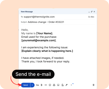 Screenshot showing send button